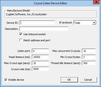 Cryout Listen EIE Device Editor